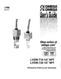 Thumbnail of document Manual - LVSW-710 Compact 316 SS Ultrasonic NO Level Switch
